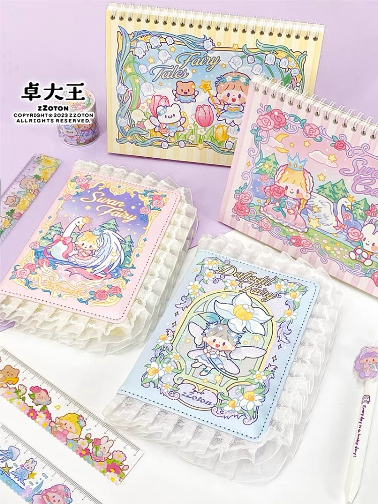Molinta 「Fairy Tales」series washitape and sticker holder book and A6 notebook
