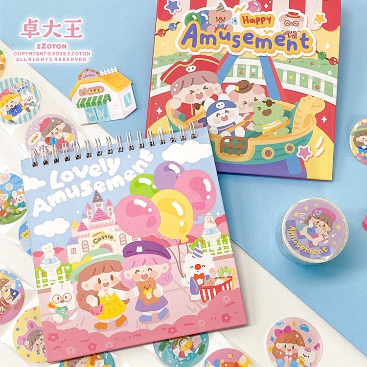 Molinta 「Amusement」series circular sticker and scene sticker book set