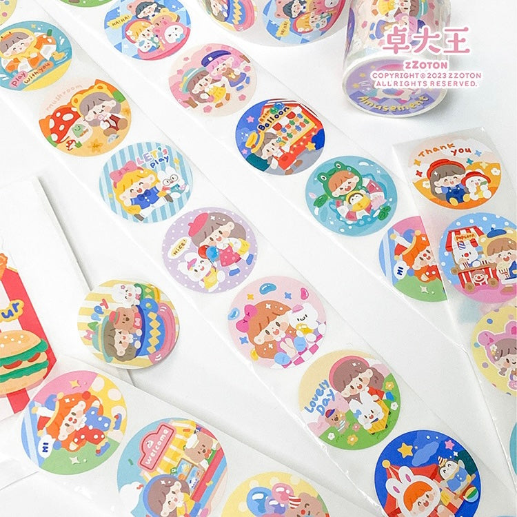 Molinta 「Amusement」series circular sticker and scene sticker book set
