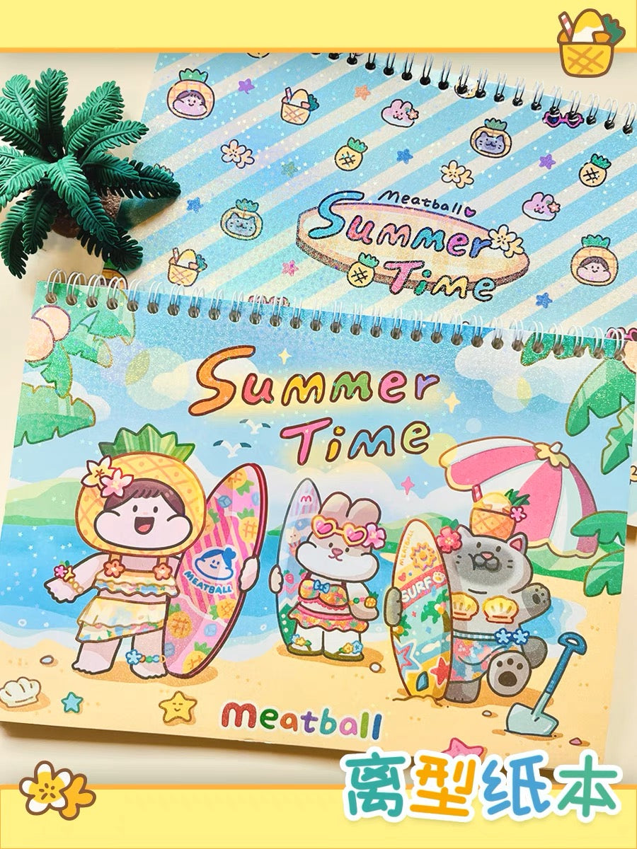 Meatball summer washitape and sticker holder book
