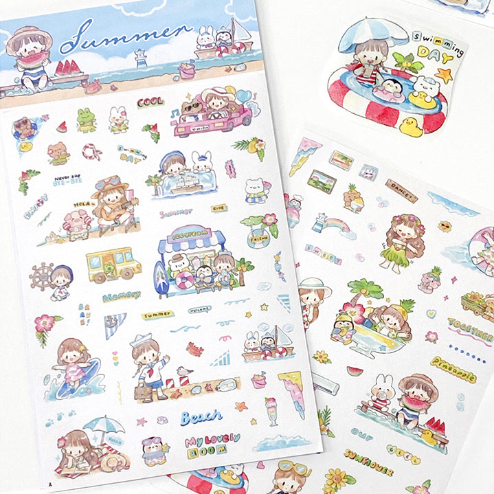 Molinta summer time washitape and sticker pack