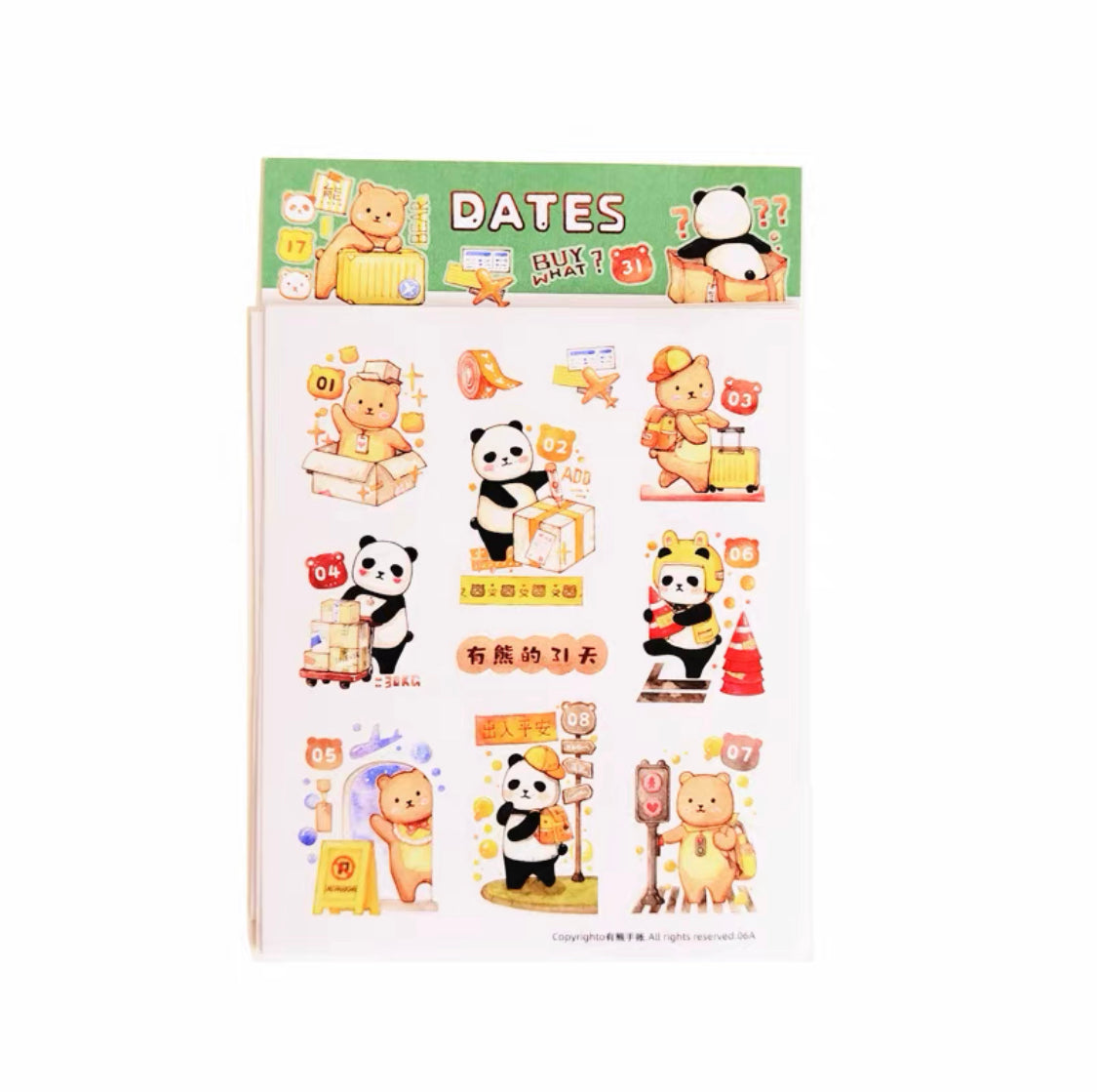 Ever&Ein Daily life & 31days & date & cycles washitape and sticker pack