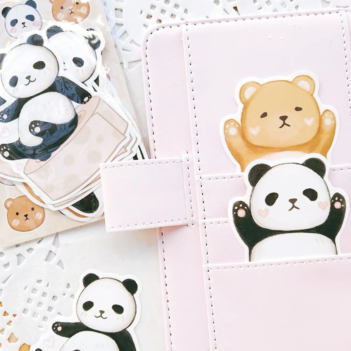 Ever&Ein panda and bear memo paper pack