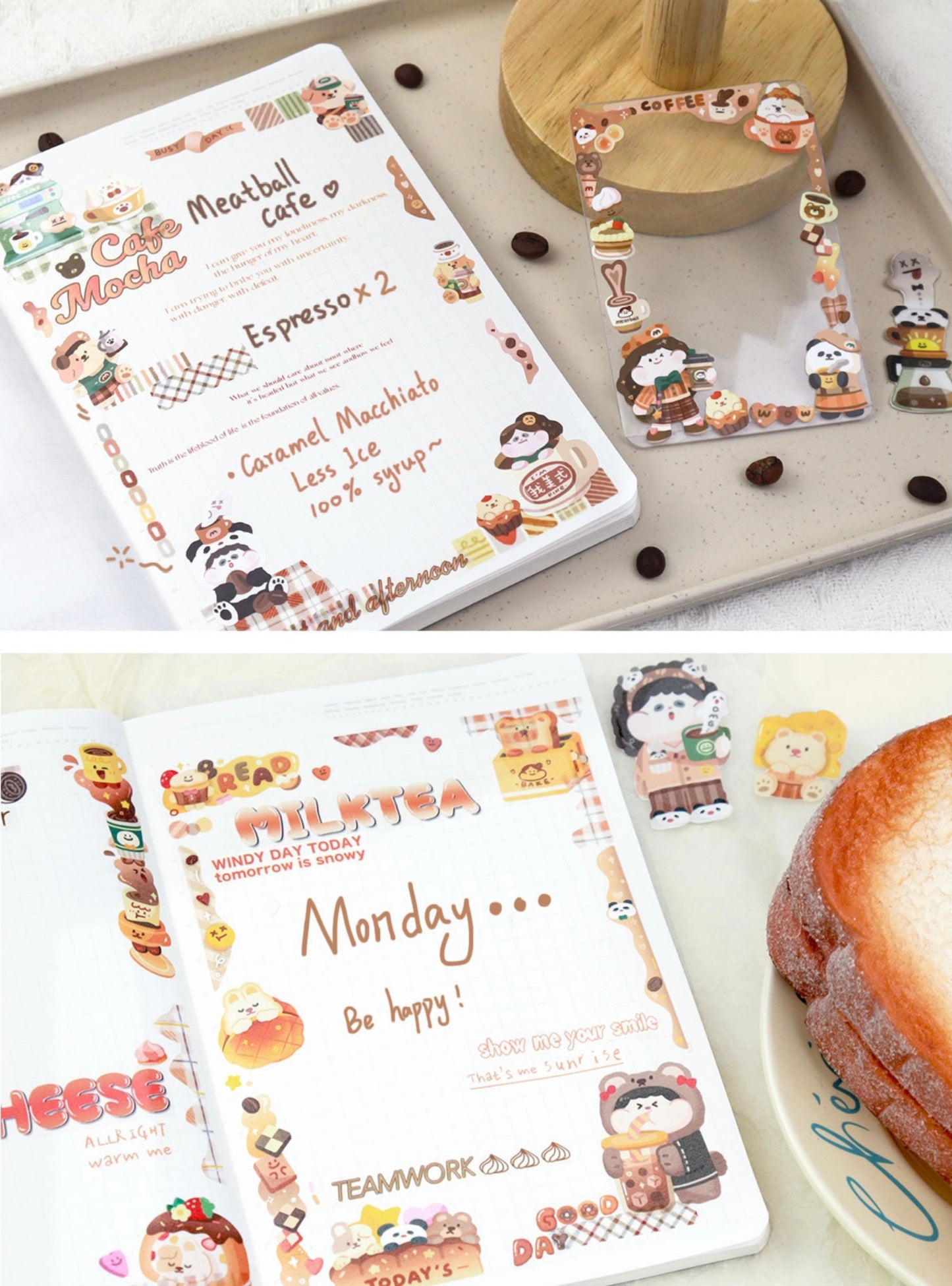 Meatball 「Coffee and Bread」washitape and sticker tape