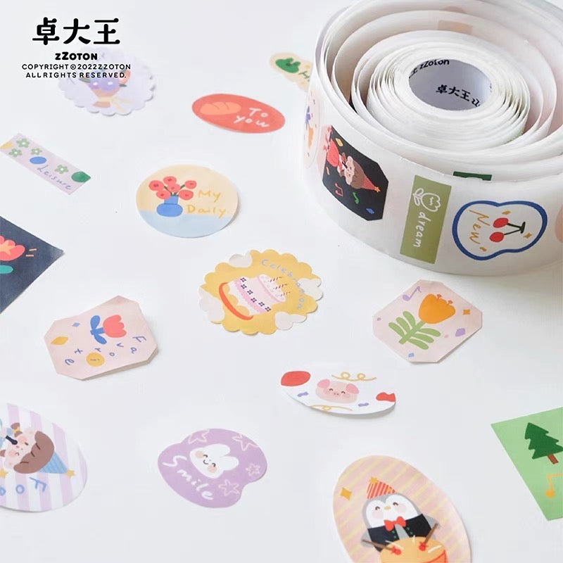 Molinta × Aki Jiang 【Our serenade】memo pad sealing sticker roll key chain