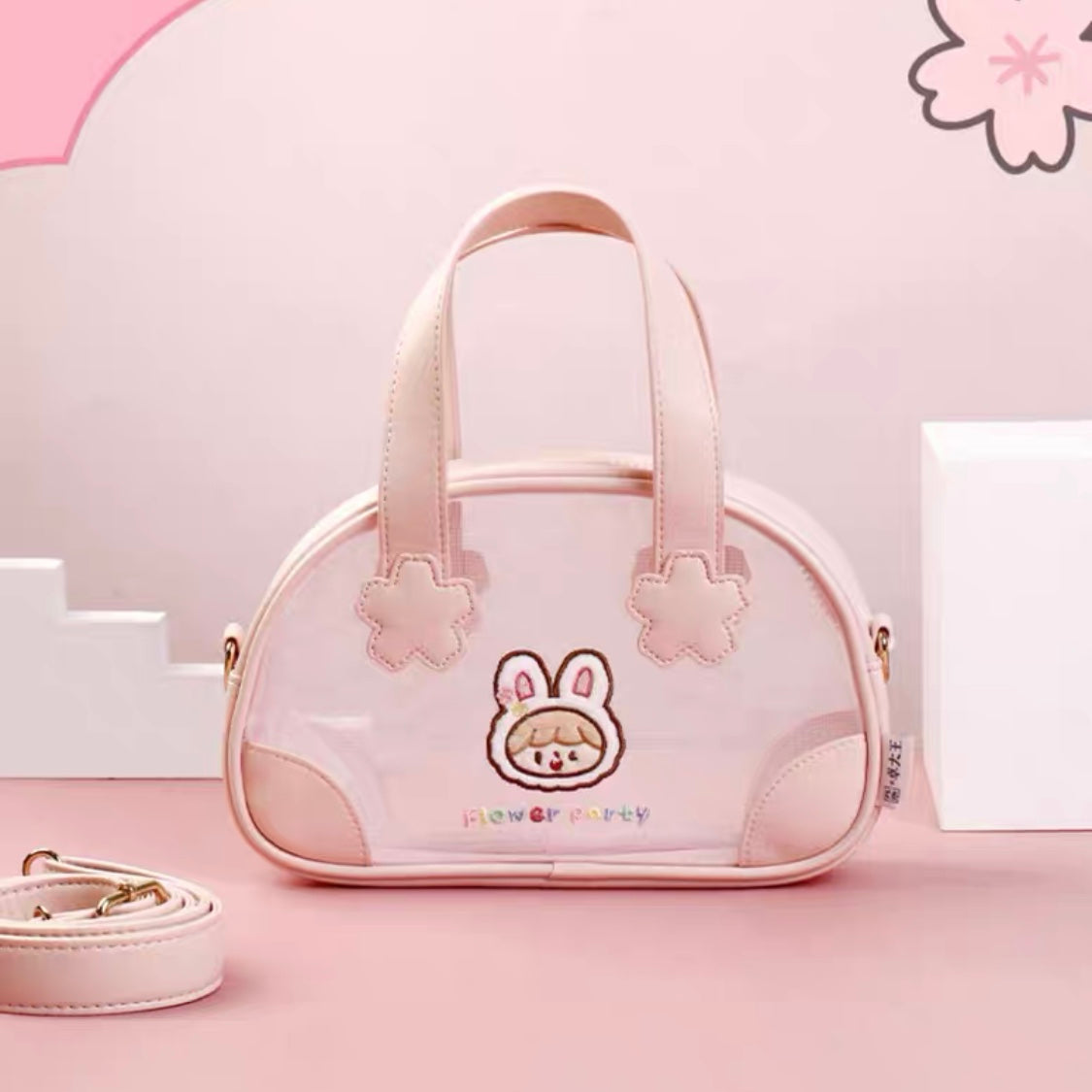 Molinta × M&G shop flower party series mini net yarn bowling bag/handbag