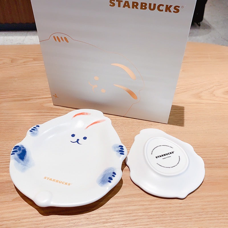 Starbucks China 2023 Spring Traditional Rabbit Season Theme plate set