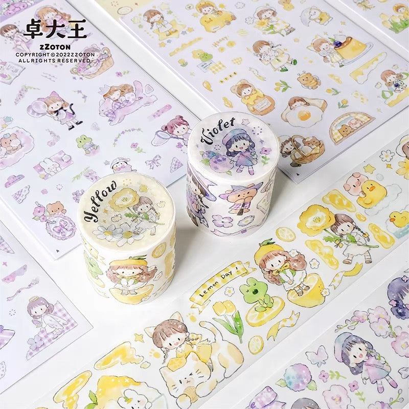 Molinta colorful sticker pack（violet yellow）