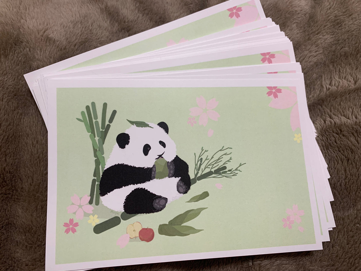 【JP】Moya Huahua panda maxicard postcard and stamp
