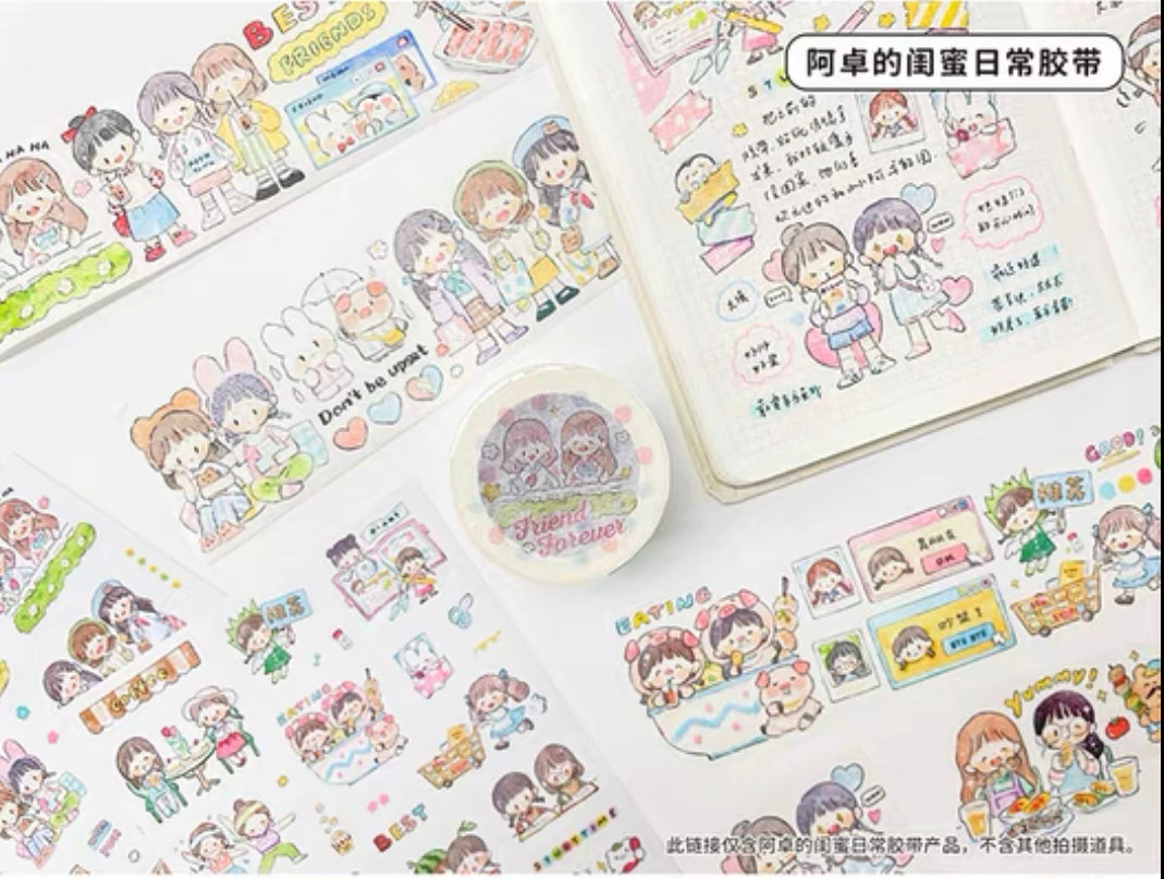 Molinta girl friend forever washitape and sticker pack