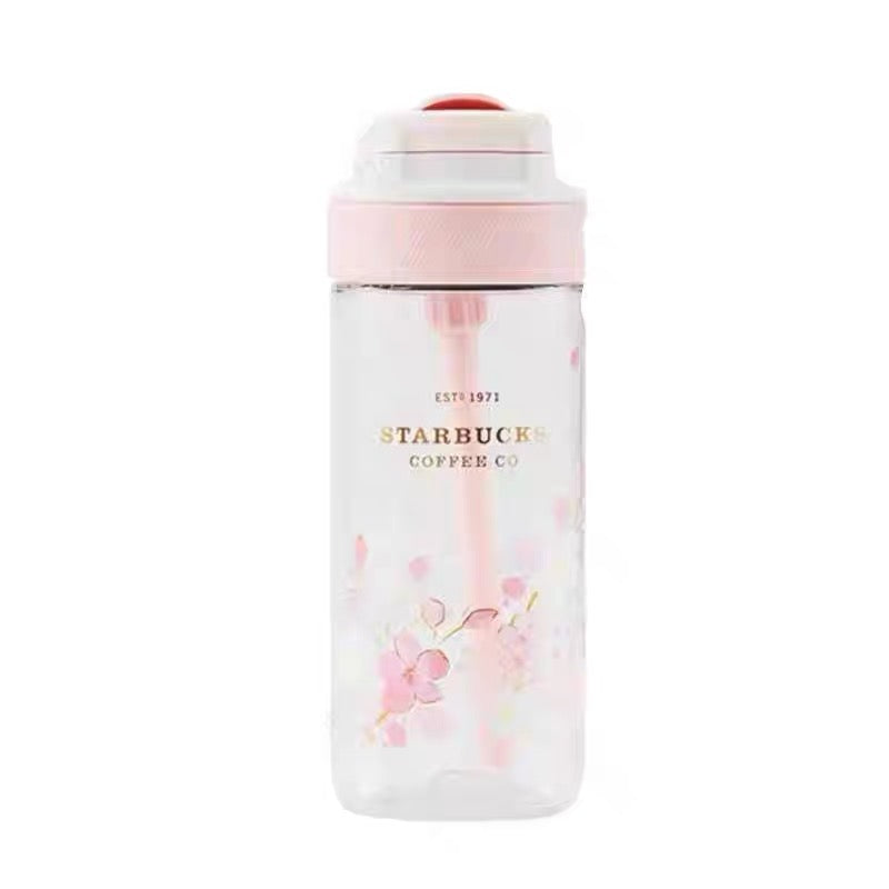 Starbucks China 2022 Sakura Season 520ml white & pink sakura discoloration straw cup