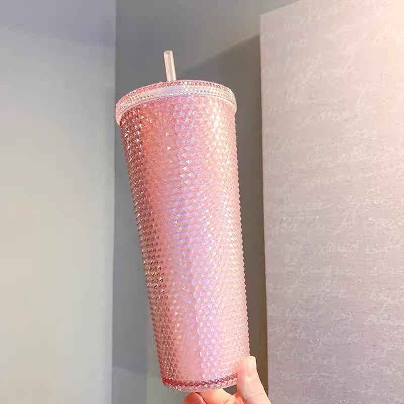 Starbucks China 2022 Sakura Season 710ml sakura pink plastics cup with straw