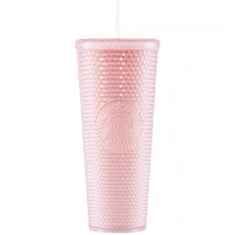 Starbucks China 2022 Sakura Season 710ml sakura pink plastics cup with straw