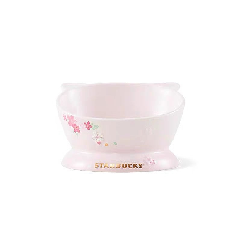 Starbucks China 2022 Sakura Season 473ml pink sakura ceramics pet bowl