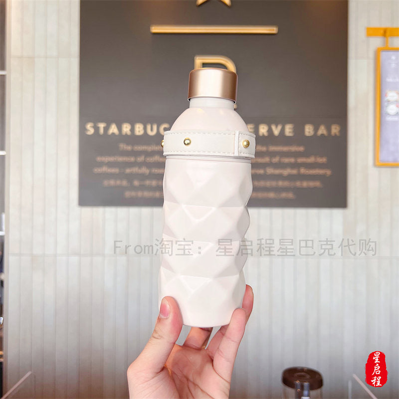 Starbucks China 2022 Sakura Season 400ml white sakura stainless steel cup with white bag