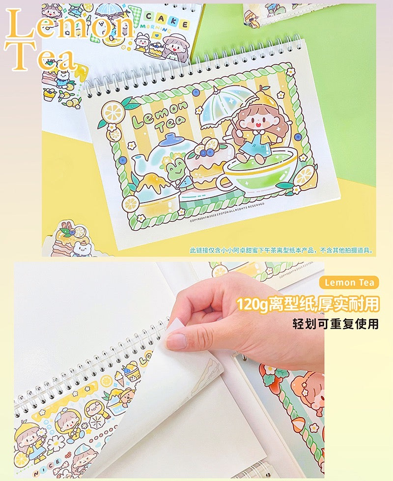 Molinta 「Afternoon Tea Time」series washitape and sticker holder book