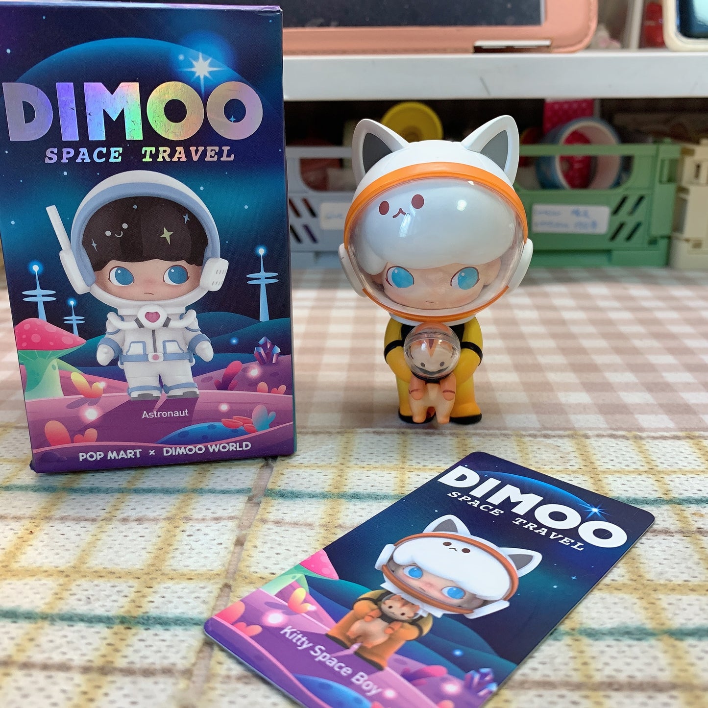 【PRELOVED and SALE 】POPMART Dimoo blind box toy Space Travel series Kitty Space Boy
