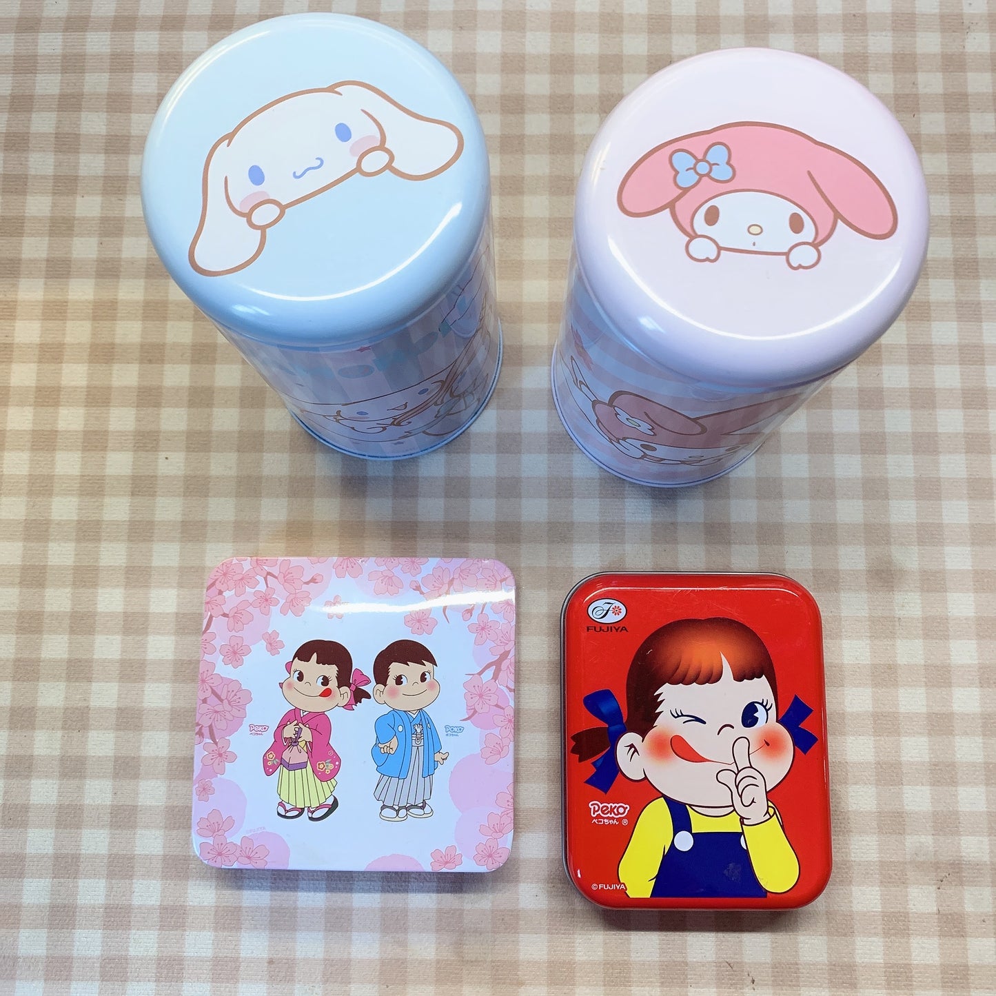 【Pre-loved and sale】sanrio and peko tin box set