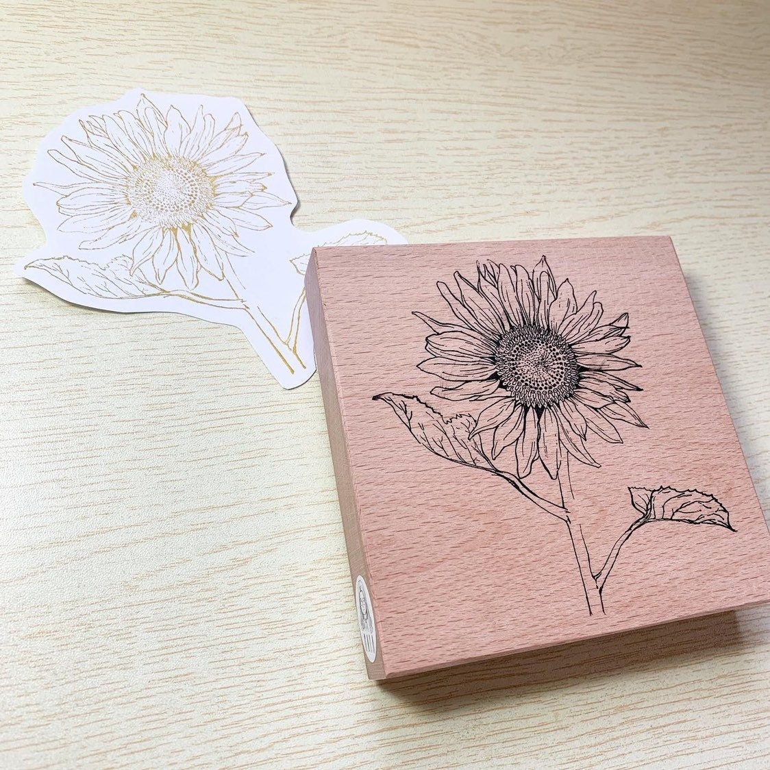 Moya sunflower rubber stamp