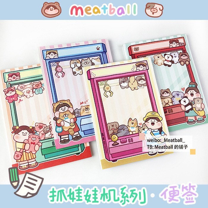 Meatball claw game memo pad