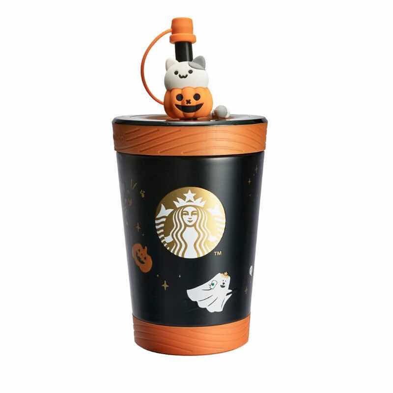 Starbucks China × Contigo 390ml 2020 Halloween pumpkin stainless straw cup