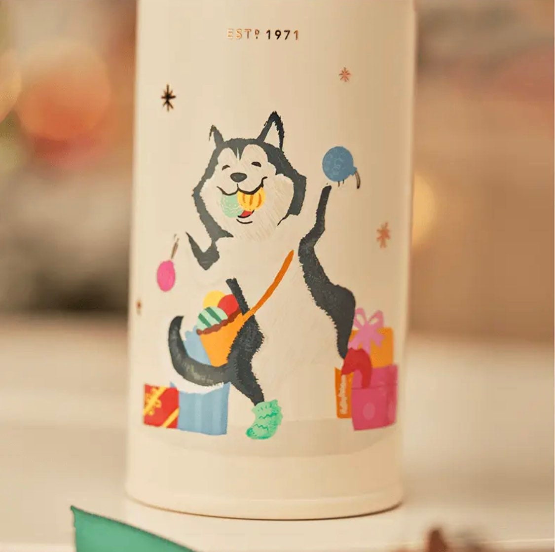 Starbucks × Thermos China 500ml 2021 Christmas husky vacuum cup