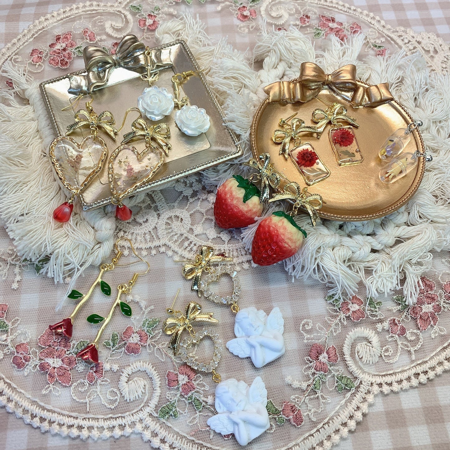 Moya handmade earrings「butterfly love」