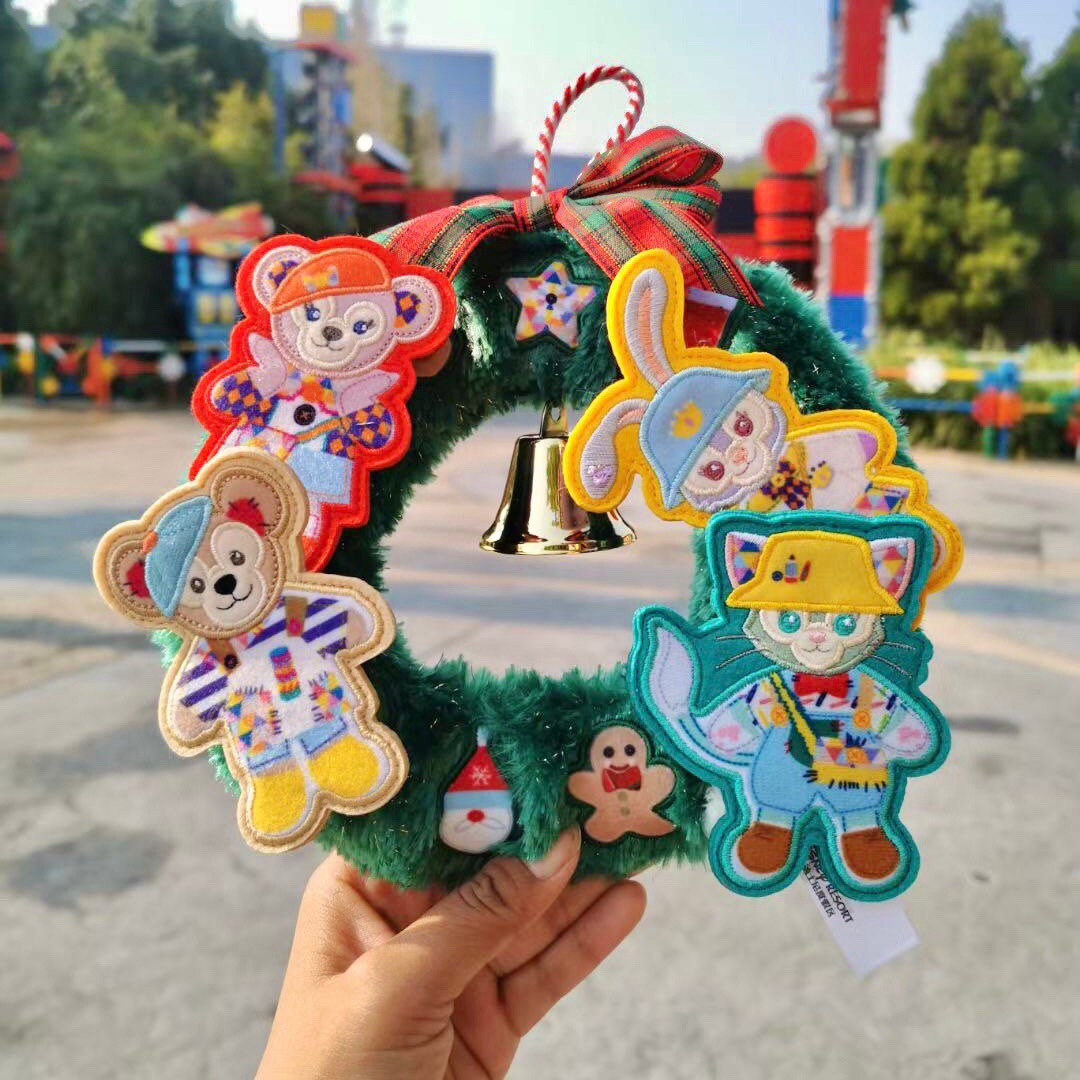 Shanghai Disneyland 「Duffy and friends」Craft time series DIY Christmas wreath set