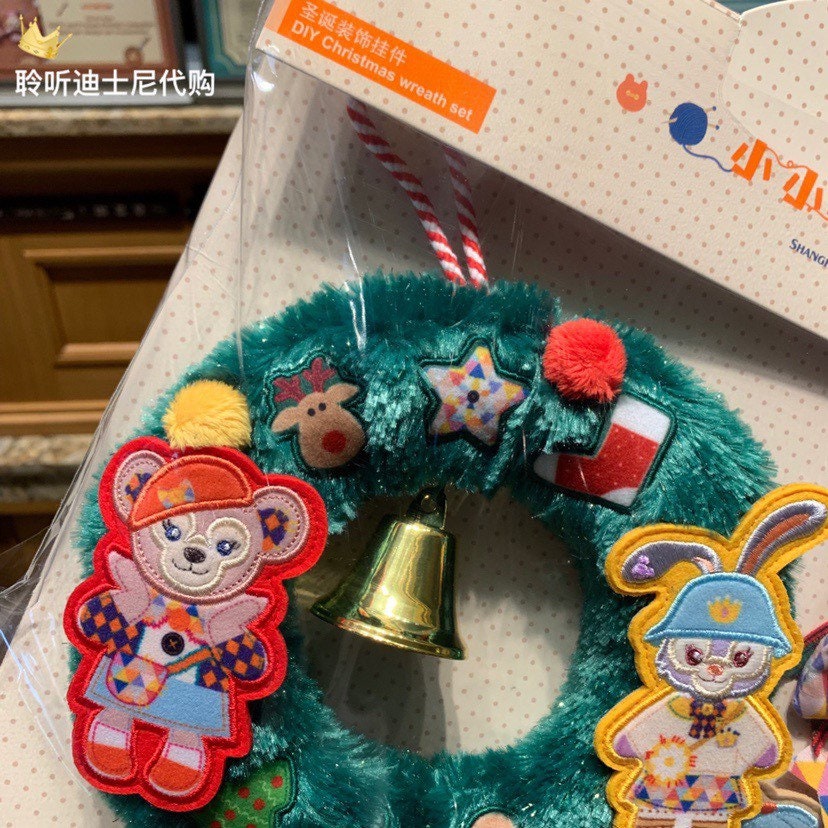 Shanghai Disneyland 「Duffy and friends」Craft time series DIY Christmas wreath set