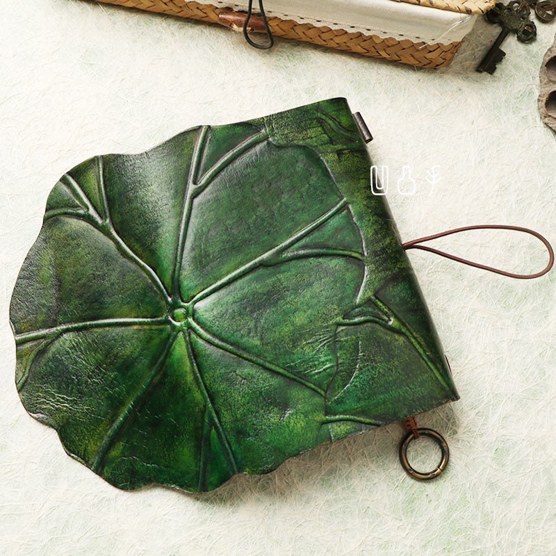 handmade vintage Lotus leaf travelers notebook set（normal size）